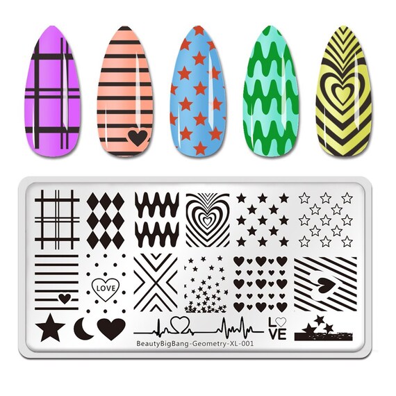 BeautyBigBang Heart Love Image Nail Stamp Accessories Valentine's