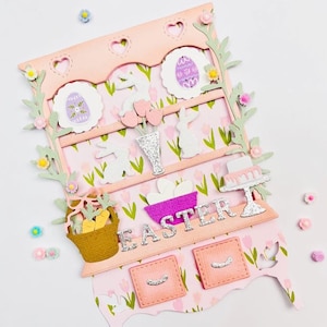 Paaskast add-on gestanst, keukenstansmessen, stencils voor doe-het-zelf-scrapbooking decoratief reliëf DIY-papieren kaarten