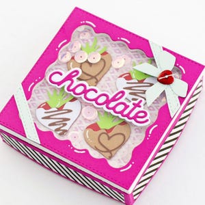 Aardbeien dessertdoos stansmessen – 3D-traktatiedoos metalen matrijs voor feestartikelen, kaarten maken, scrapbooking en doe-het-zelf papierwaren