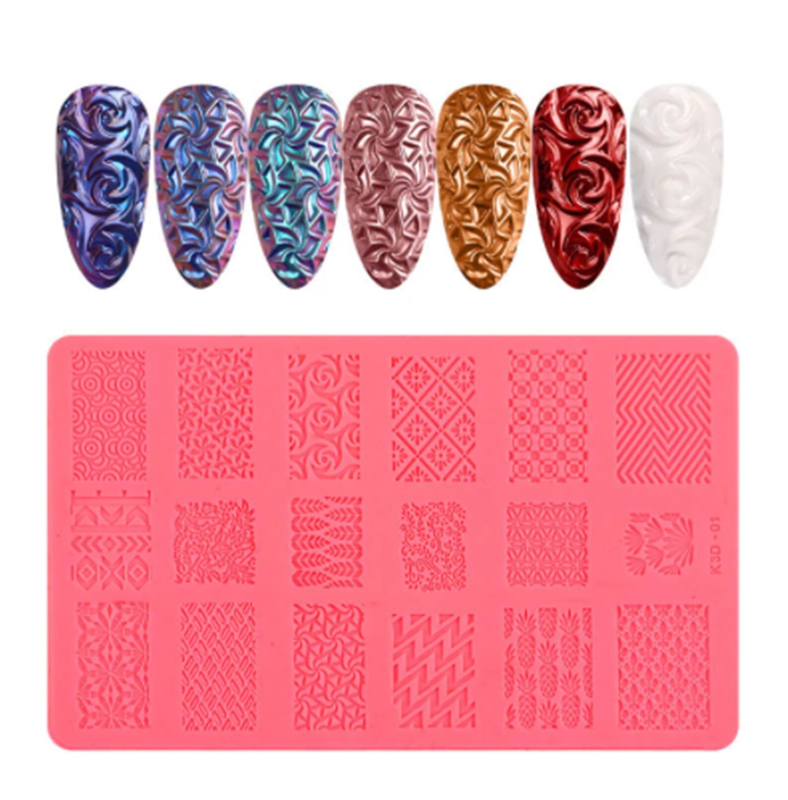 Nail Art Silicone Printing Template Nail Mold DIY Powder Etsy