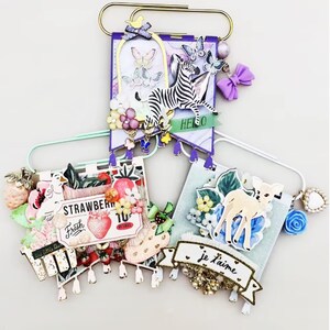Fustelle in metallo Jumbo Paperclip Banner - Fustella a forma di bandiera con graffetta di grandi dimensioni per journaling, scrapbooking e progetti fai da te.