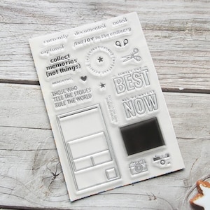 Photography & Life Story Clear Stamps for Planners and Crafts