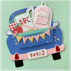 Truck Back To School,school  Add on,Back to school dies,backpack die, Stencils for DIY Scrapbooking Decorative Embossing DIY Paper Cards