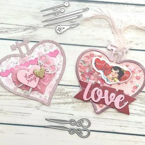 Broderie coeur, matrice de découpe cerceau, cerceau de broderie, cadeau pour la Saint-Valentin, matrices de découpe pochoirs pour scrapbooking DIY, cartes décoratives en papier à faire soi-même