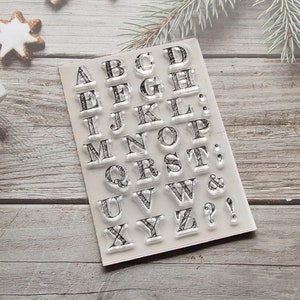 Carimbo transparente de alfabeto para scrapbooking/fabricação de cartões/decoração divertida de Natal para crianças