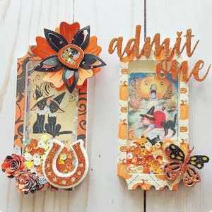 Matrices de découpe pour tickets, matrice de shaker, matrice de tickets de carrousel, matrices de découpe pochoirs pour scrapbooking bricolage gaufrage décoratif cartes en papier travaux manuels