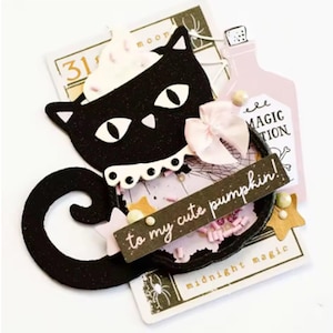 Troquel de corte de gato espeluznante: ideal para tarjetas y álbumes de recortes con temática de Halloween
