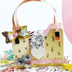 Grote handtas metalen stansmessen – 3D-portemonnee traktatiedoos stansvorm voor geschenkverpakkingen, scrapbooking, kaarten maken en doe-het-zelf papierambachten