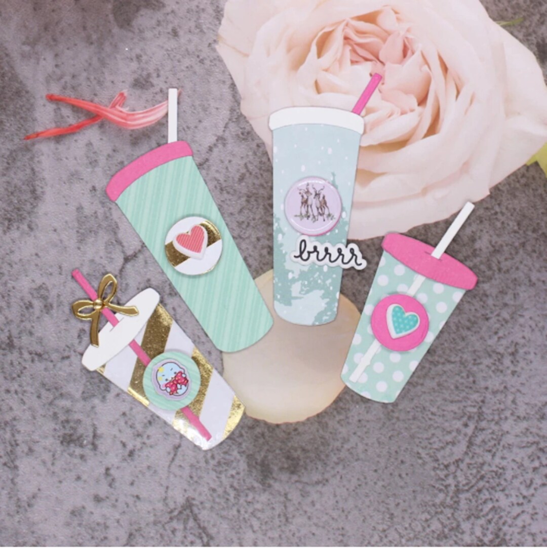 Cute Die Cut, Coffee Cups Cutting Dies,stencils for DIY Scrapbooking ...