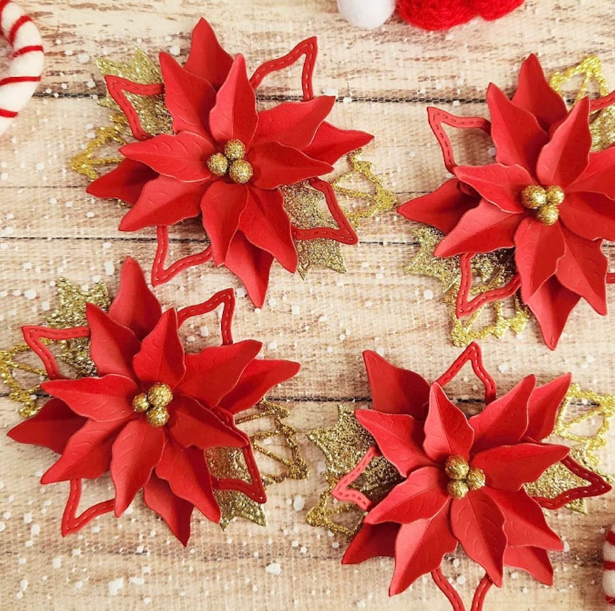 1 Pç Poinsettia Flower Cutting Dies Para DIY Crafting Scrapbooking Supplies  Álbum De Fotos Papel Decorativo Die Cuts Molde De Cartão Fazendo Molde -  Temu Portugal