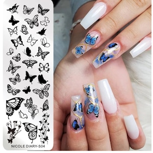 Nail stamping ,beautiful nail Stamp Templates , butterflies plate, plate for nails,butterfly stamp plate, ,Nail Art Stencil,