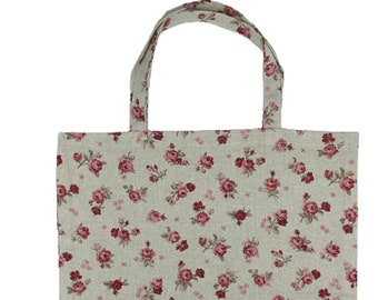 Cotton shopping market bag Little Roses