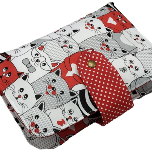 Baby Diaper bag Windeltasche Wickeltasche Red Cats