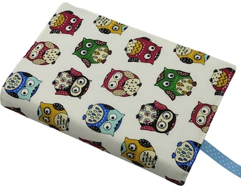 Book Cover Adjustable Cotton  Buchhülle  Owls