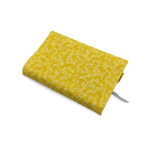 Book Cover Adjustable Cotton  Buchhülle  Yellow Leaves