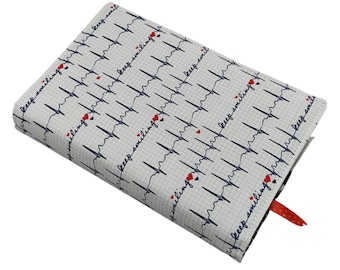 Book Cover Adjustable Cotton  Buchhülle ECG Doctor