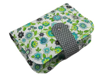 Baby Diaper bag pouch Windeltasche Wickeltasche Green Flowers