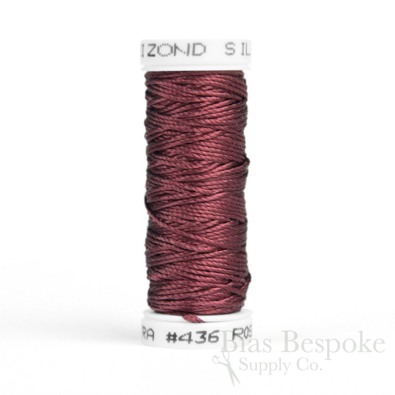 TREBIZOND Twisted Silk Thread: Group 4, Red to Pink Colors 436 Rose Pink
