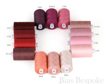 ESTER 80 All-Purpose Sewing Thread, 100% Polyester, 1094 Yards, Red to Pink
