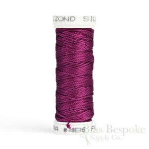 TREBIZOND Twisted Silk Thread: Group 4, Red to Pink Colors 486 Fuchsia