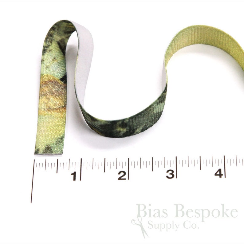 LEDA PRINT 15mm Plush Back Bra Strap Elastic, Made in Italy image 3
