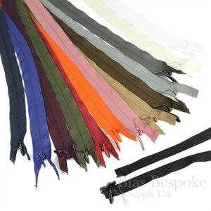 22" Invisible Separating Zipper, Size #5, Bias Bespoke Brand