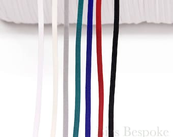 LEO 4mm Oval Elastic for Bra Straps or Lacing, Made in Italy