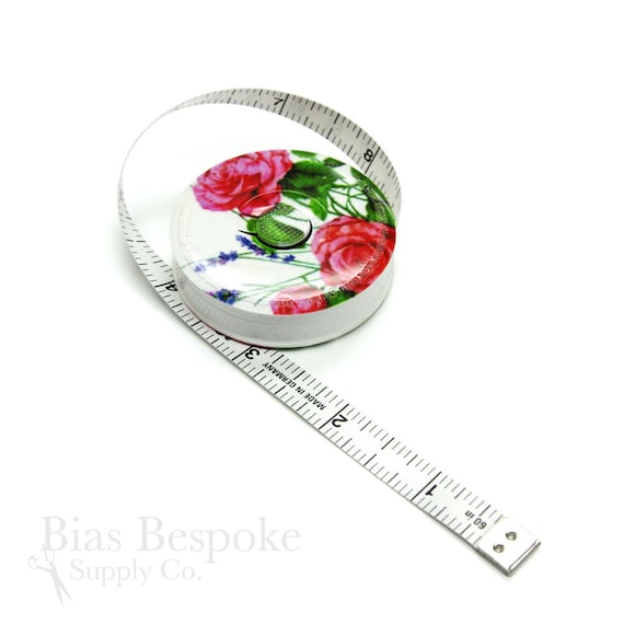 Tulips, Roses & Daisies Retractable Tape Measures, 60, Made in Germany 