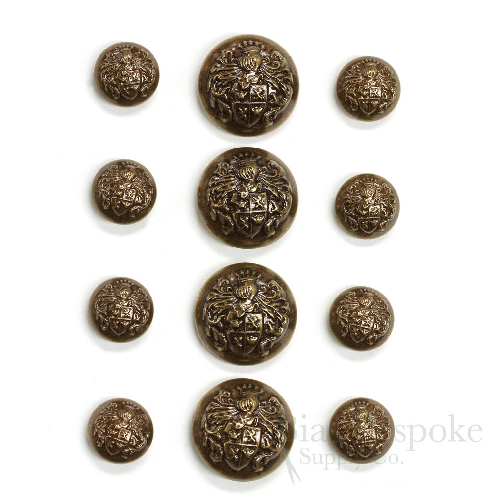 Sets of Antique Brass Knight's Armor Buttons, Made in France - Etsy