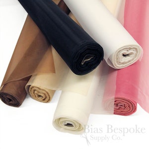 WANG Sheer & Rigid Nylon Mesh, Medium Weave, 56&quot; Wide, Sold by the Yard