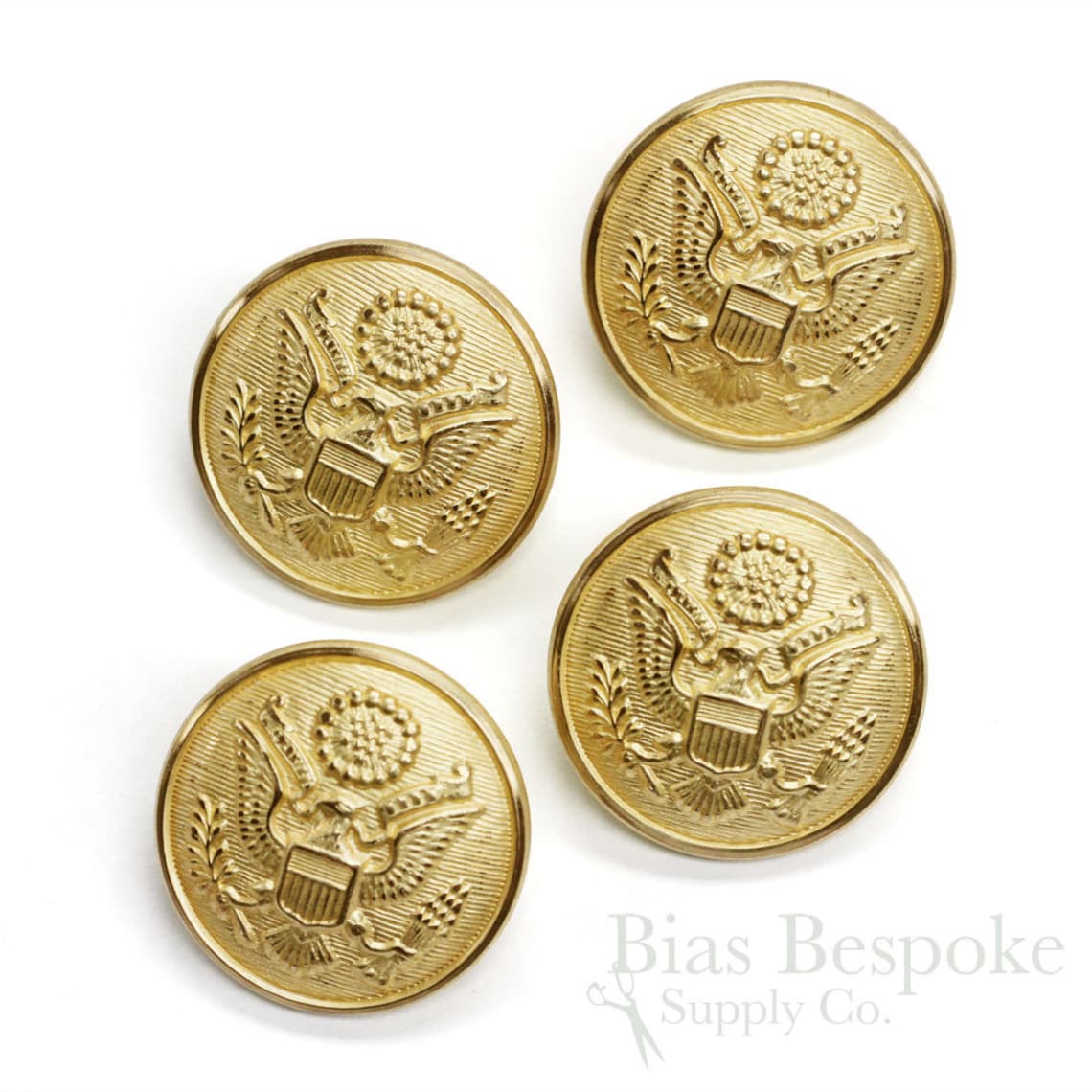 US Military Gold Uniform Buttons in Three Sizes Made in Etsy