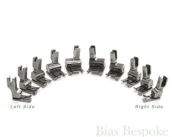 Hinged Top-Stitching Feet for Industrial Sewing Machines, Right and Left in 5 Widths