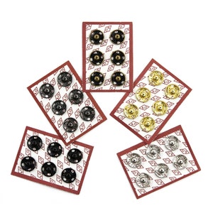 Sets of High Quality Sew-on Snaps, 14mm, 5 Colors Available