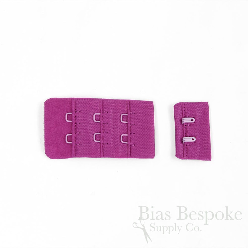 AVA Bra Hook & Eye Fasteners in Many Colors, Made in Italy Hot Fuchsia Pink