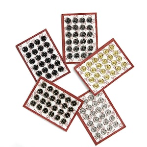 Sets of High Quality Sew-on Snaps, 7mm, 5 Colors Available