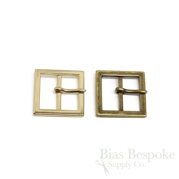 1" Wide Square Belt Buckles, Made in Italy