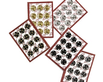 Sets of High Quality Sew-on Snaps, 10mm, 5 Colors Available