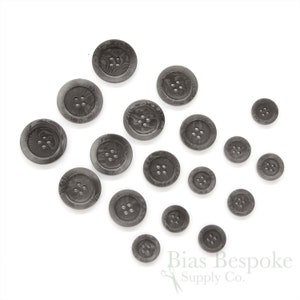 Conjuntos de botones para traje y abrigo GAGE Chic Corozo gris oscuro, fabricados en Italia