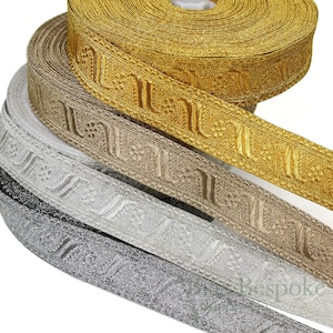 FLORENCE 1 1/4&quot; Wide Military-Style Bullion Braid Trim: 5 Yards or 27 Yard Roll