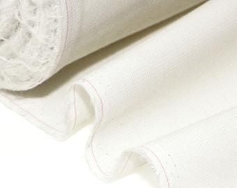 Premium White Italian Hymo Canvas "Cera", Light to Medium Weight, 59" Wide