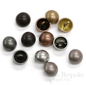 Set of 12 CORVINUS Classic Dome Buttons, Made in Italy