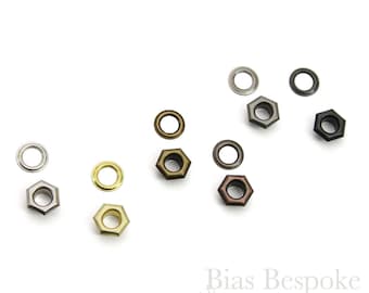 Set of 144 SOL Hexagon Size #00 Grommets, For Bevy Pliers