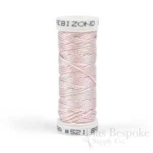 TREBIZOND Twisted Silk Thread: Group 4, Red to Pink Colors 521 Bridal Blush