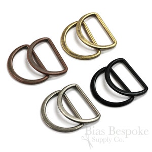 Set of 24 Antique Finish 1 1/2&quot; Metal PENG D-Rings, 4 Colors Available