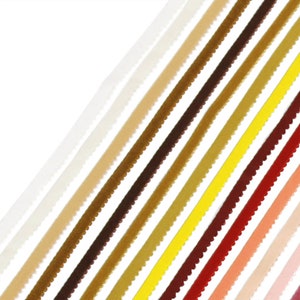 LYRA 11 Picot-Edge-Plüsch-Dessous-Elastikband in Weiß-, Braun- und Gelbtönen, hergestellt in Italien