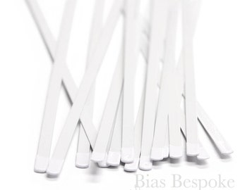 100 Pieces of 1/4" White Spring Steel Corset Boning, 11" to 17" Long