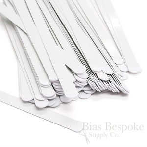 100 Pieces of 1/2&quot; White Spring Steel Corset Boning, 11 to 17&quot; Long