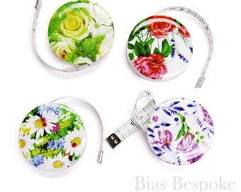 Tulips, Roses & Daisies Retractable Tape Measures, 60", Made in Germany