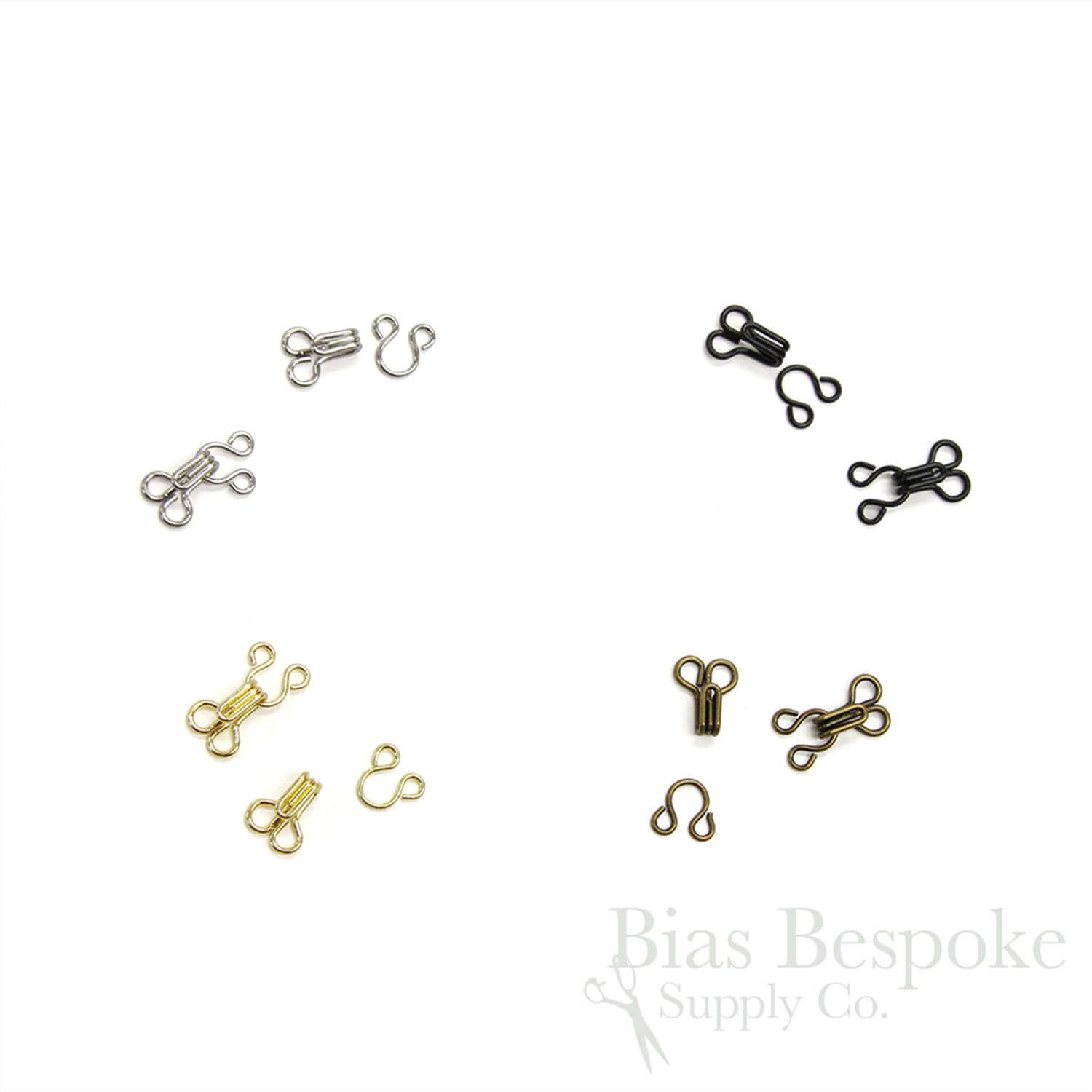 Ganci E Occhielli Per Cucito - 24 Set Per Reggiseni, Gonne E Fai Da Te - Foto 3