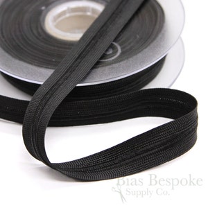 Riveted Satin Hook & Eye Tape in Four Colors, Made in Italy, Sold